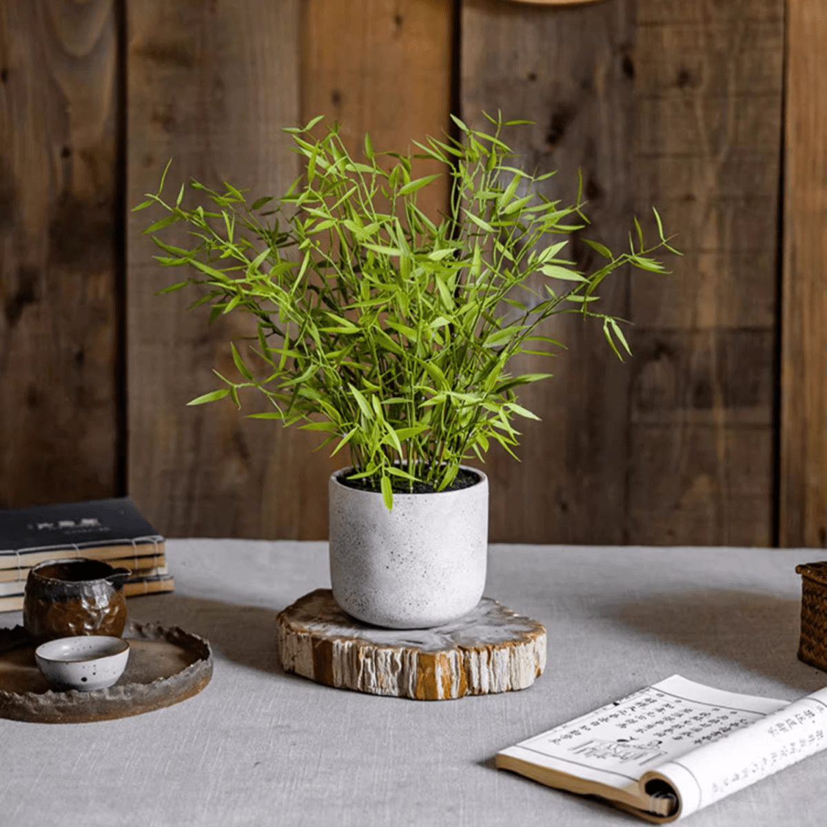 Artificial Mini Bamboo Leaf Potted Plant
