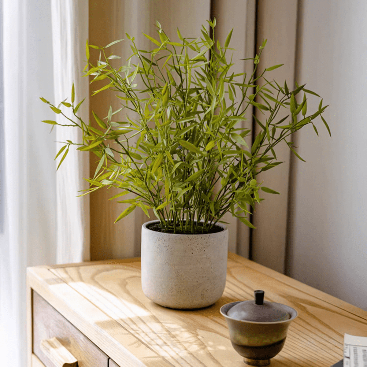Artificial Mini Bamboo Leaf Potted Plant