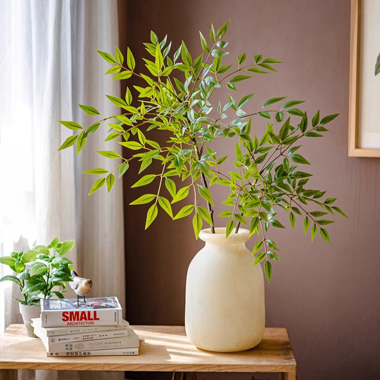 Artificial Green Nandina Leaf Stem