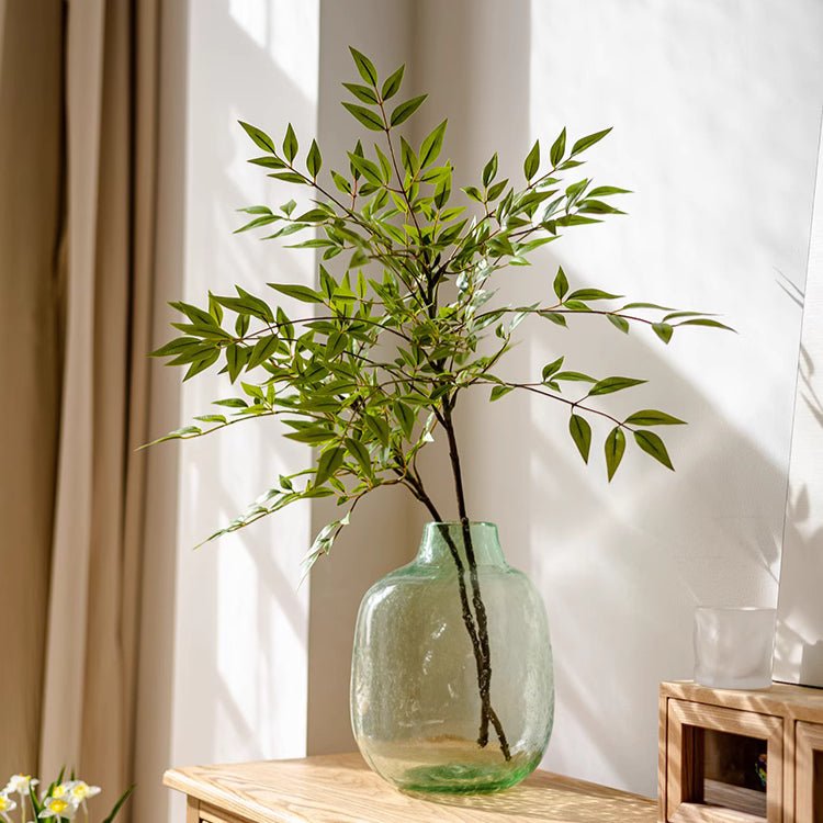 Artificial Green Nandina Leaf Stem