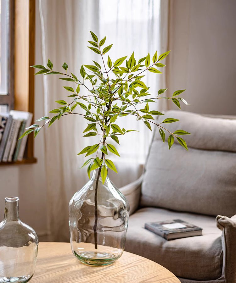 Artificial Green Nandina Leaf Stem