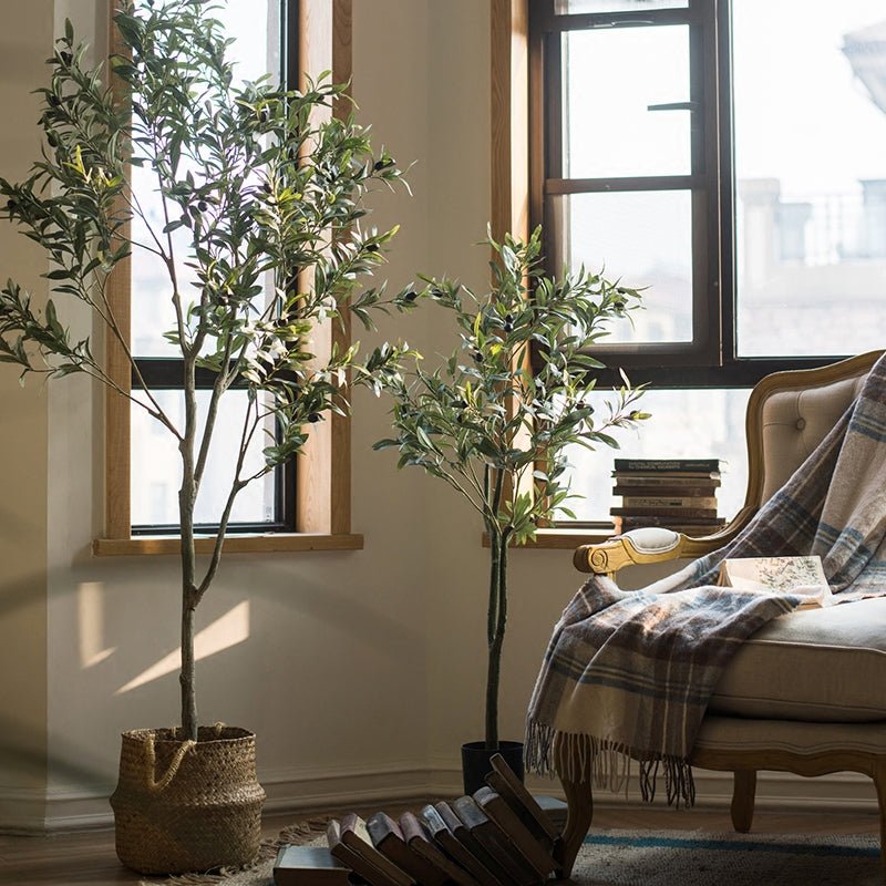 Artificial Silk Olive Tree in Pot