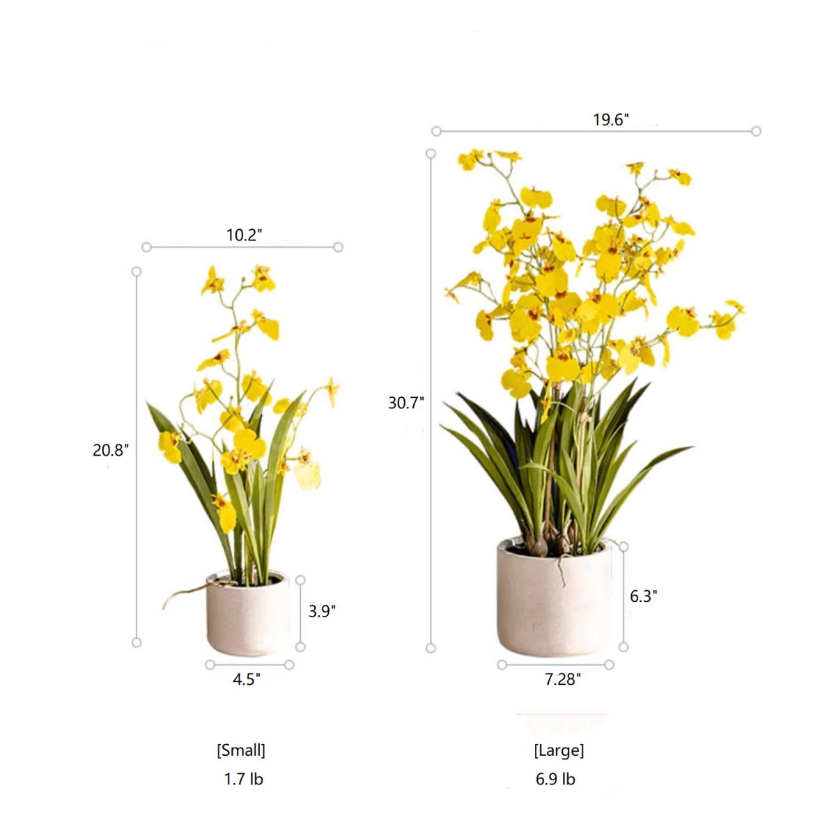 Artificial Potted Dancing Lady Orchid