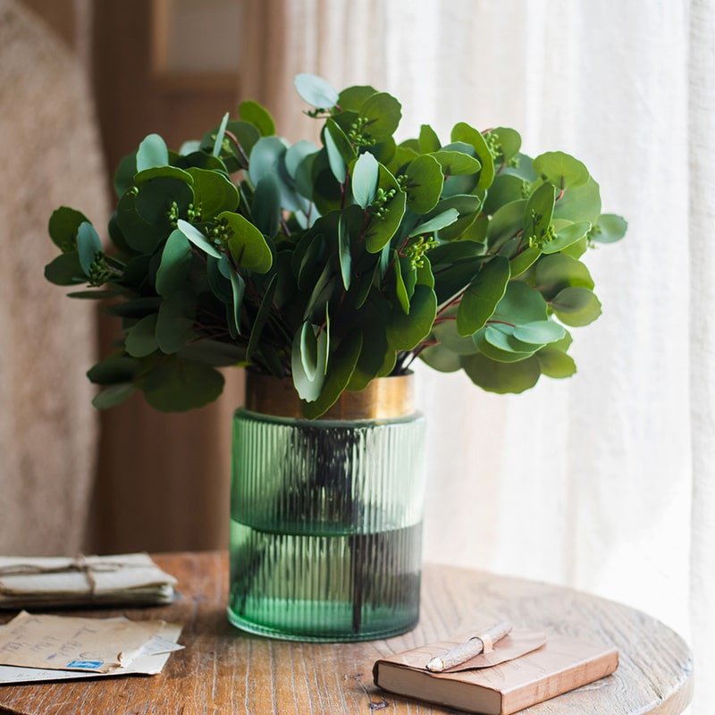 Artificial Round Leaf Eucalyptus Bundle 16" Tall