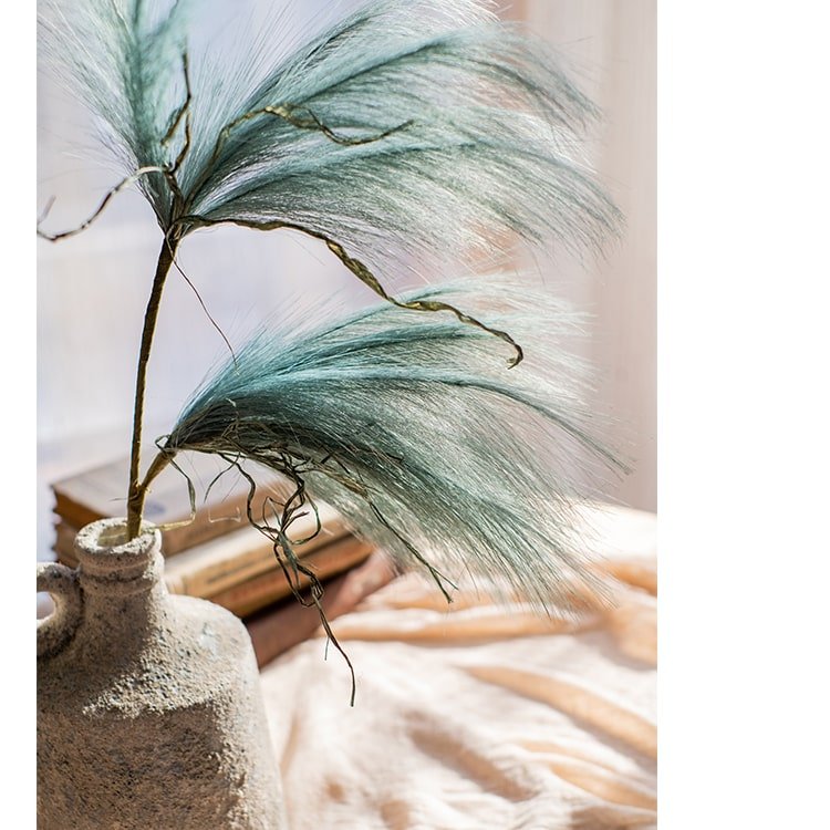 Artificial Reed Grass Stem In Green 30" Tall