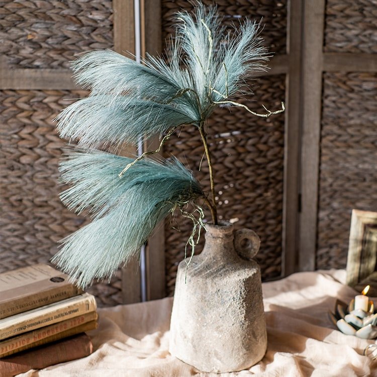 Artificial Reed Grass Stem In Green 30" Tall