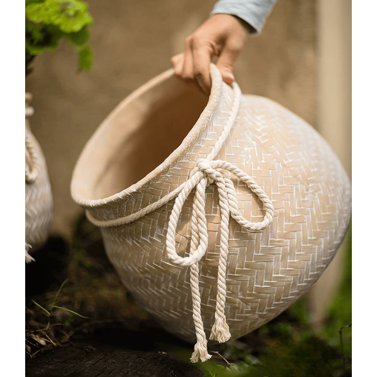 Garden Sack Cement Planter