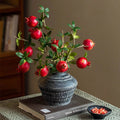 Artificial Short Pomegranate Stem 15" Tall