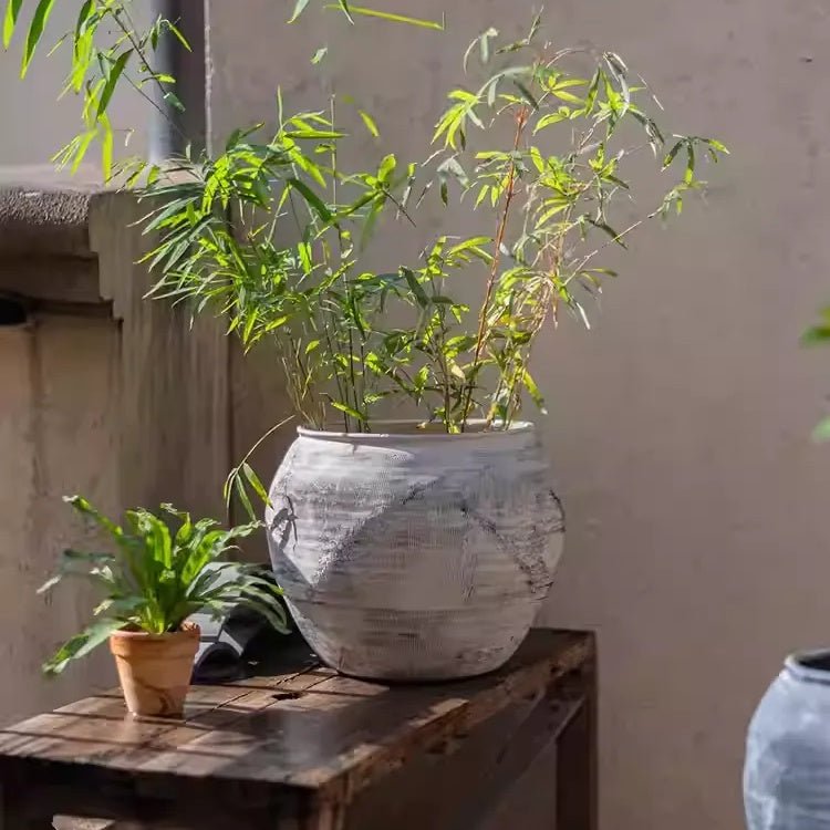 Sierra Round Magnesium Clay Planter