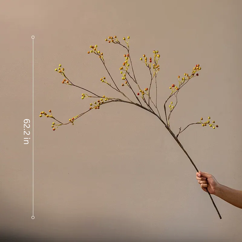 Artificial Wild Rosehip Berry Branch