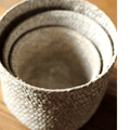 Natural Straw Round Storage Basket