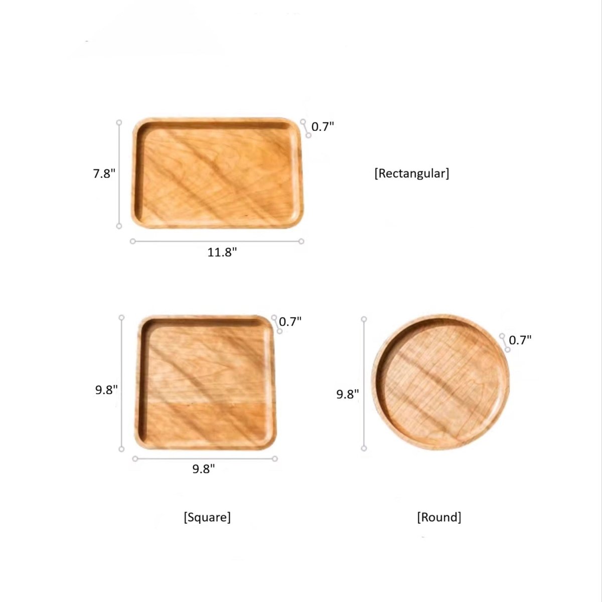 Natural Wood Serving Tray