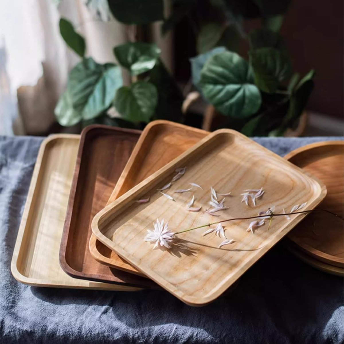 Natural Wood Serving Tray