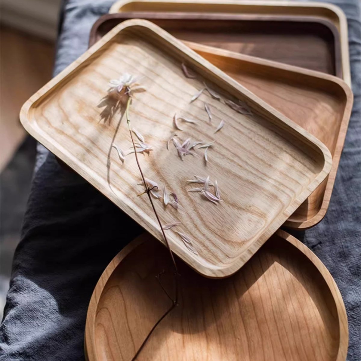 Natural Wood Serving Tray