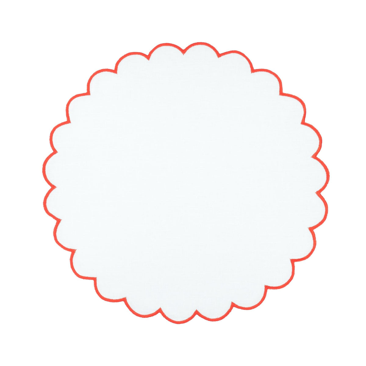 Linen Scalloped Placemats, Set of 4
