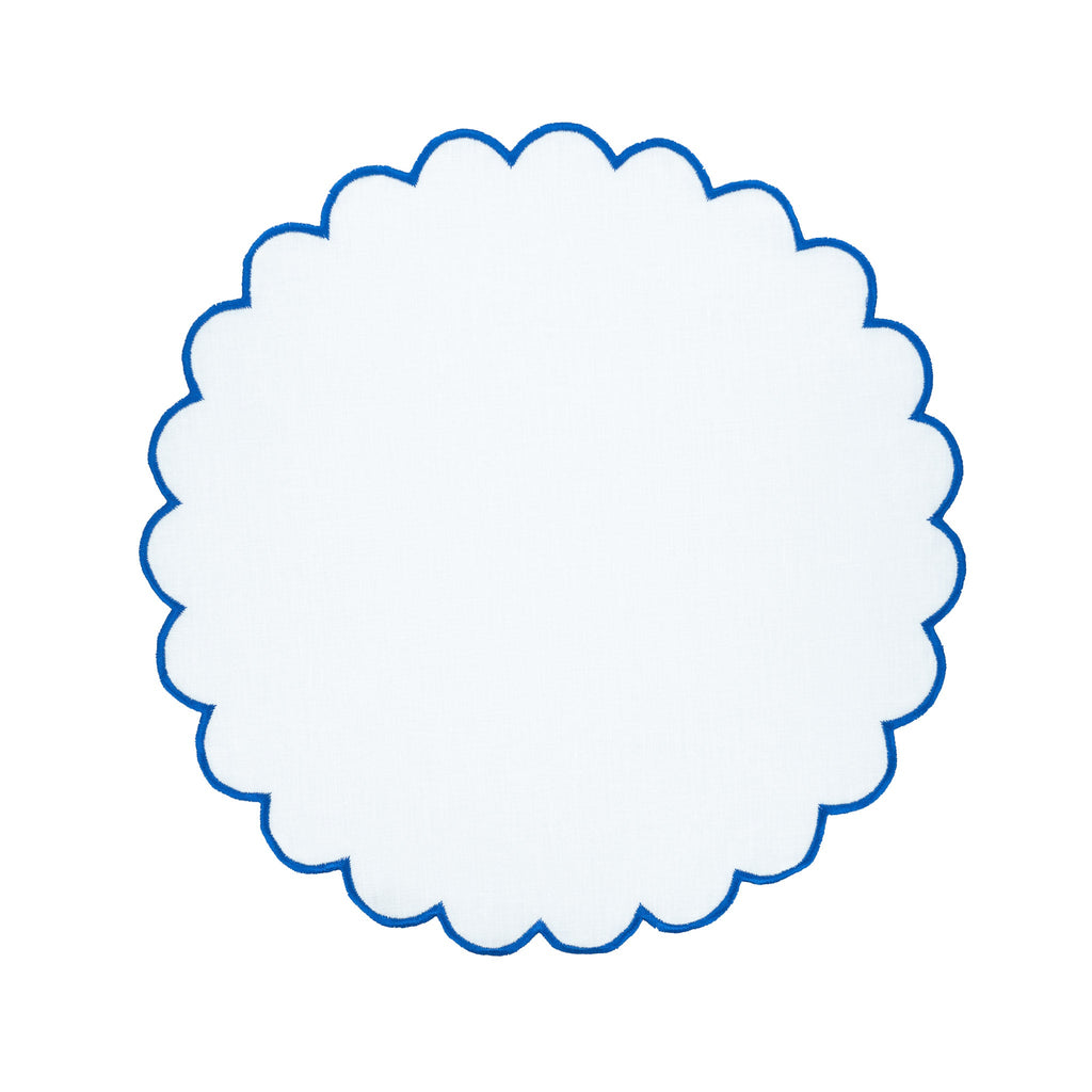 Linen Scalloped Placemats, Set of 4