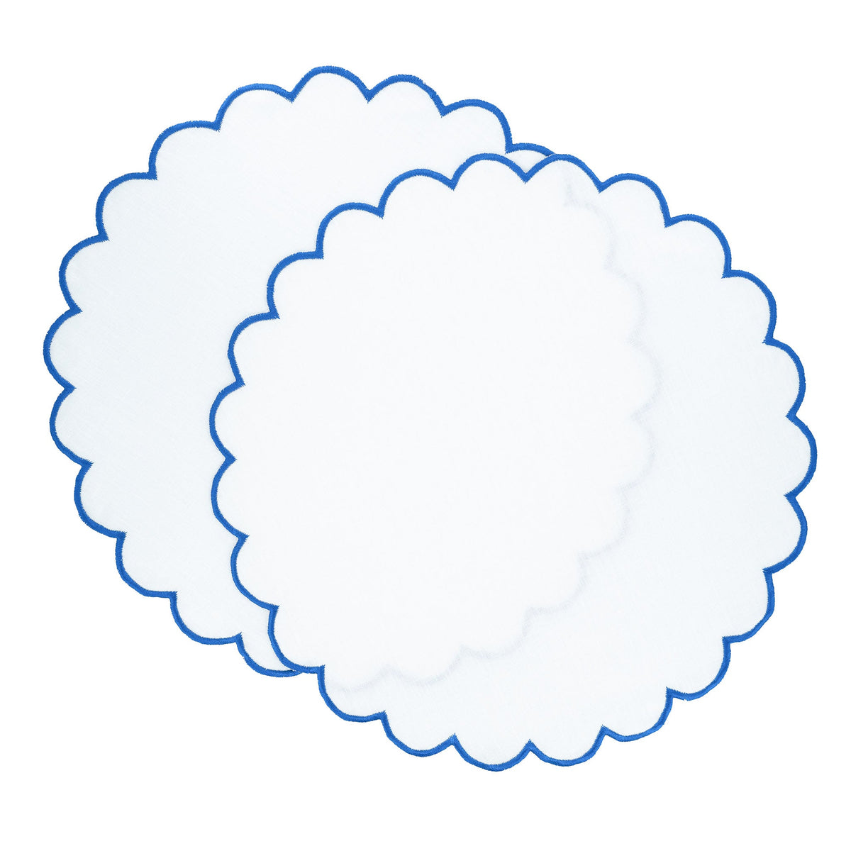 Linen Scalloped Placemats, Set of 4