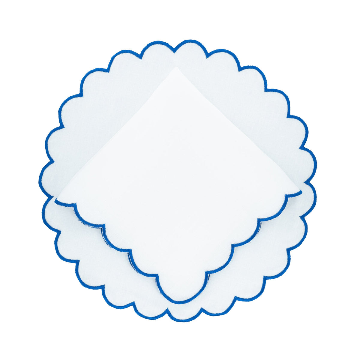 Linen Scalloped Placemats, Set of 4