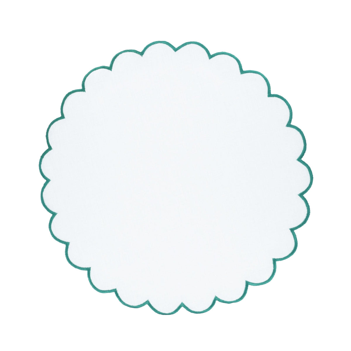 Linen Scalloped Placemats, Set of 4