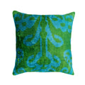 Lotus Silk Velvet Ikat Pillow Cover, 20" X 20"