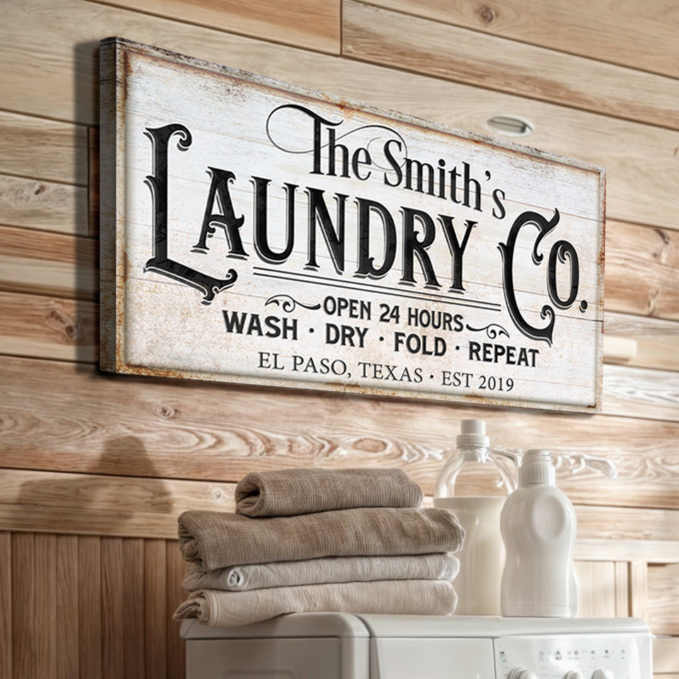 The Laundry Room Sign IX