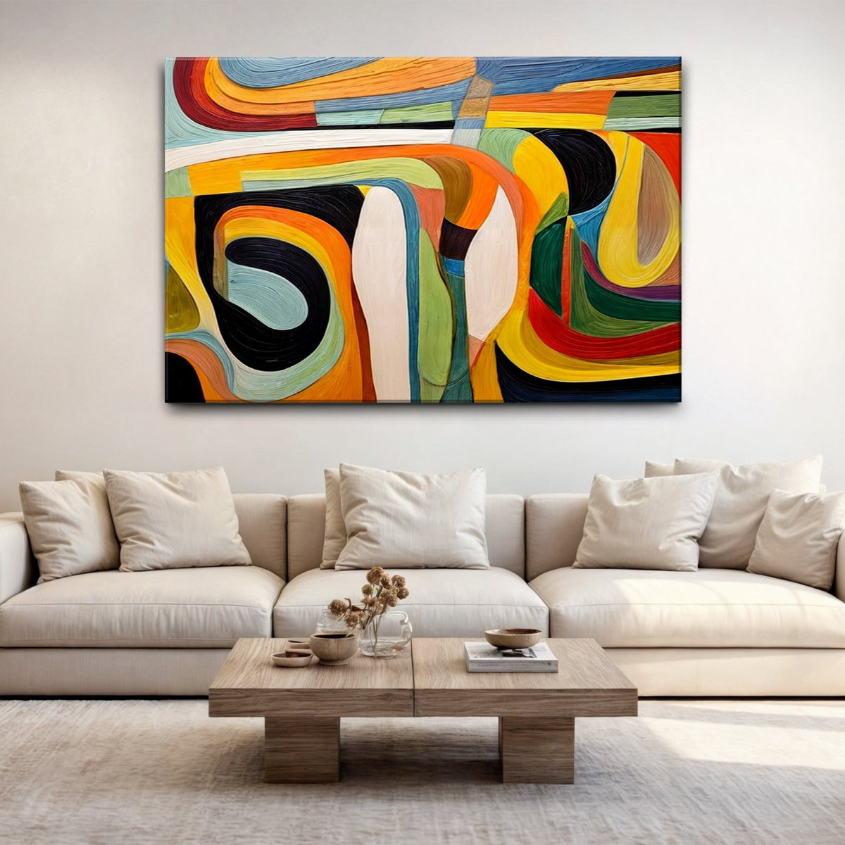 Modern Vibrant Abstract Canvas Wall Art