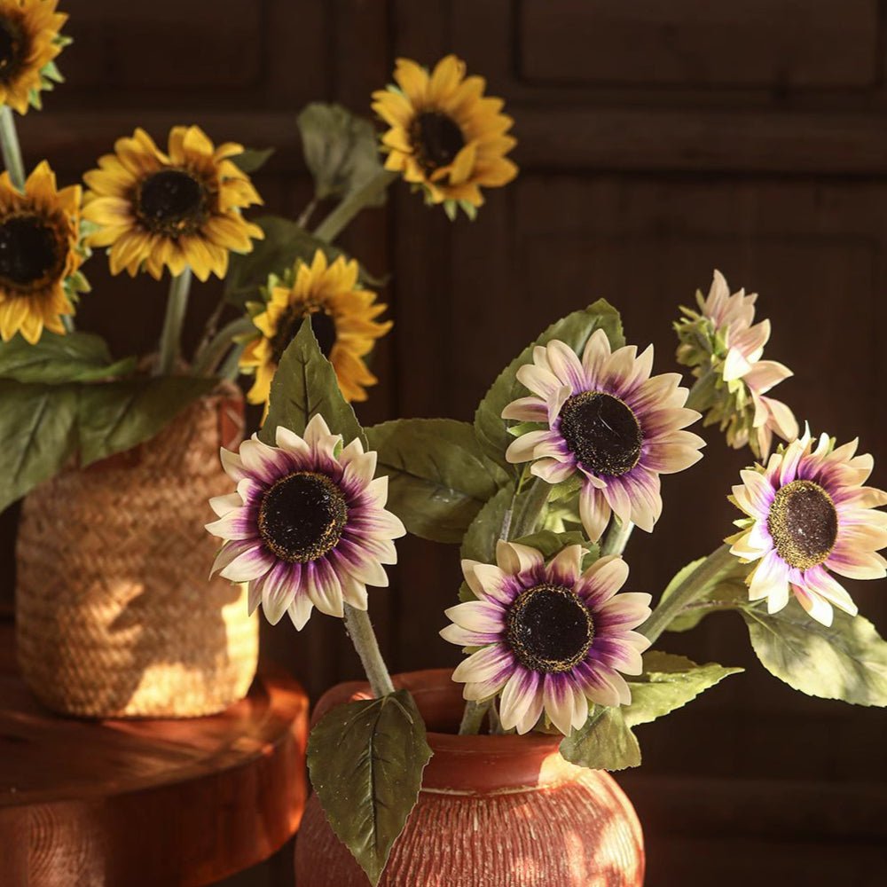 Artificial One-Head Sunflower Stem 19.7" Tall