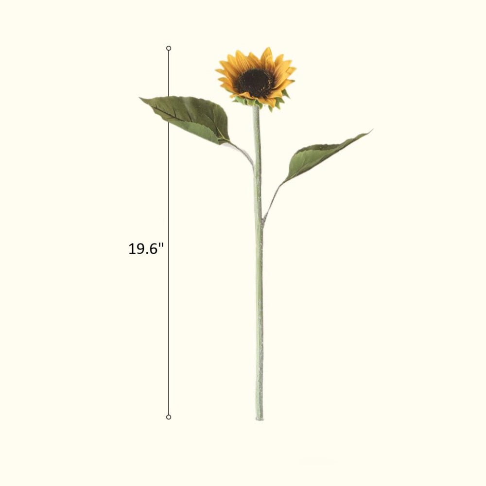Artificial One-Head Sunflower Stem 19.7" Tall