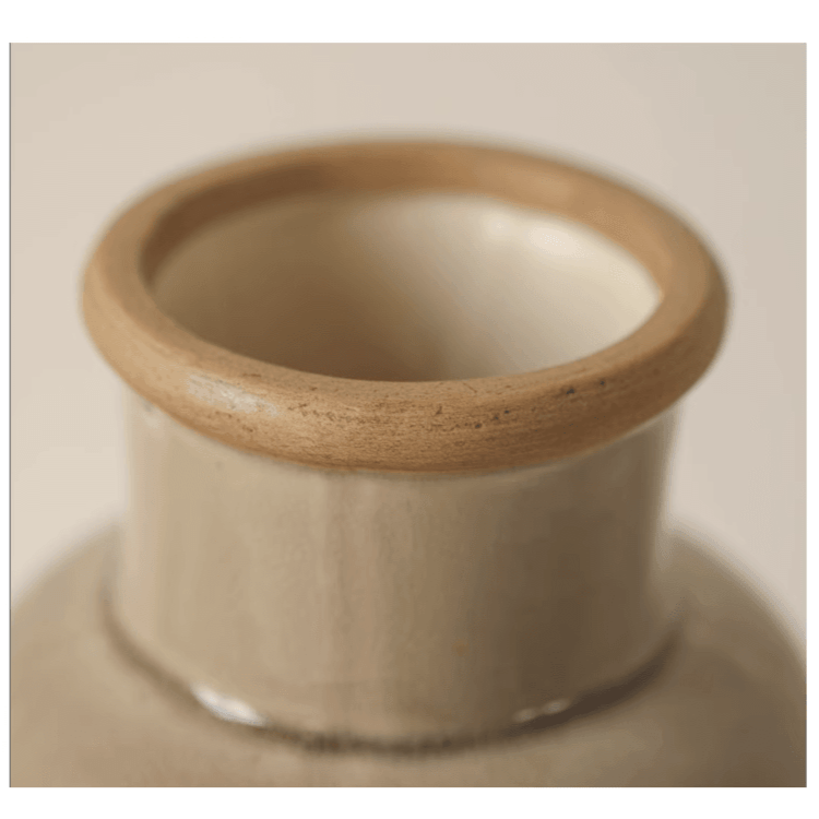 Domino Embossed Ceramic Vase for Dried Flowers