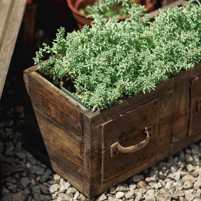 Farmhouse Wooden Planter Box for Succulents or Flowers