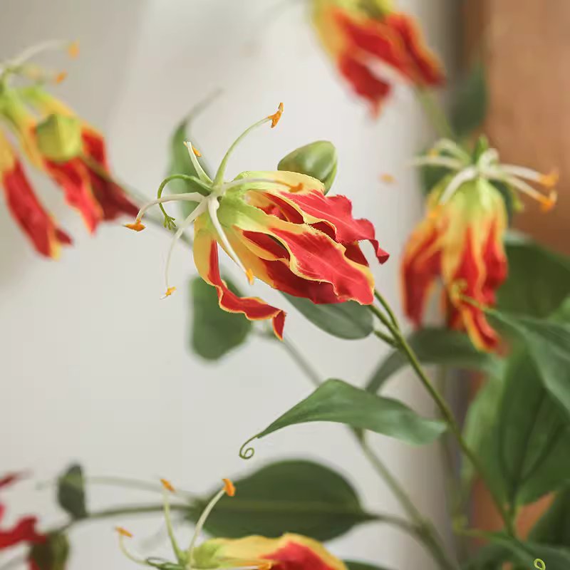 Artificial Fire Lily Stem 31.9" Tall
