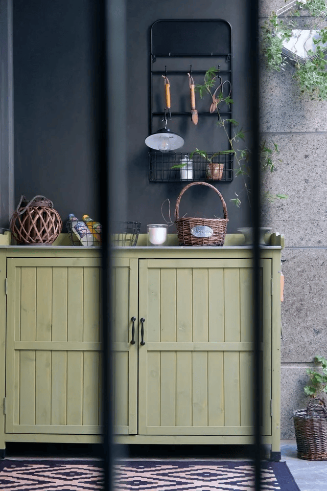 Industrial Garden Tool Storage Rack