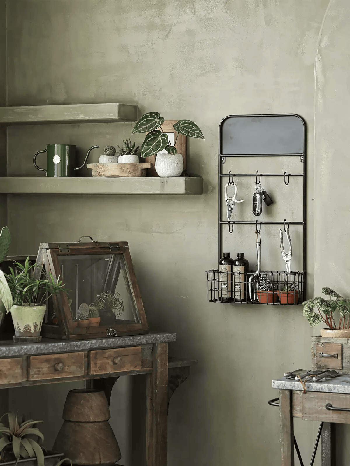 Industrial Garden Tool Storage Rack