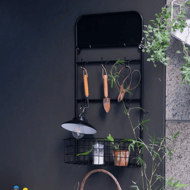 Industrial Garden Tool Storage Rack