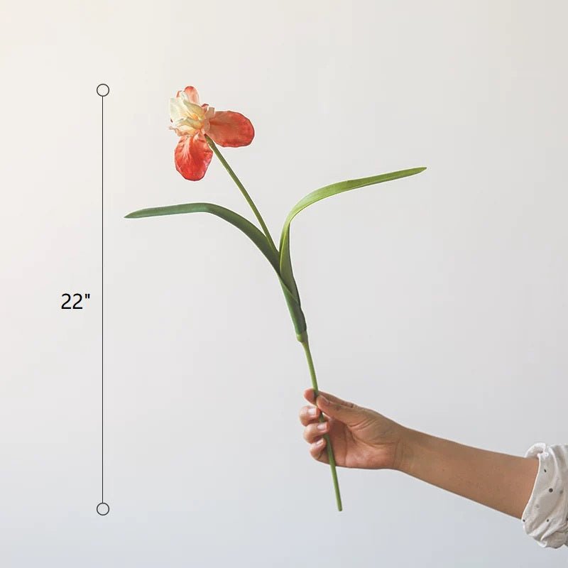 Artificial Silk Iris Flower Stem 22" Tall