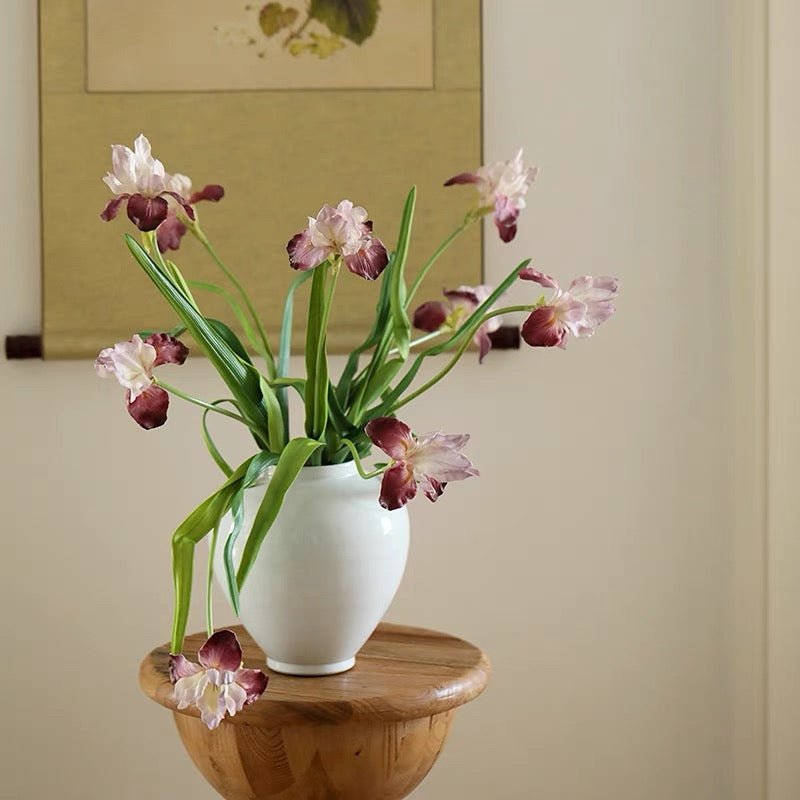 Artificial Silk Iris Flower Stem 22" Tall