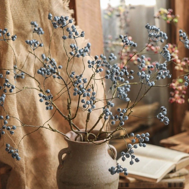 Artificial Mini Berry Stem 30" Tall