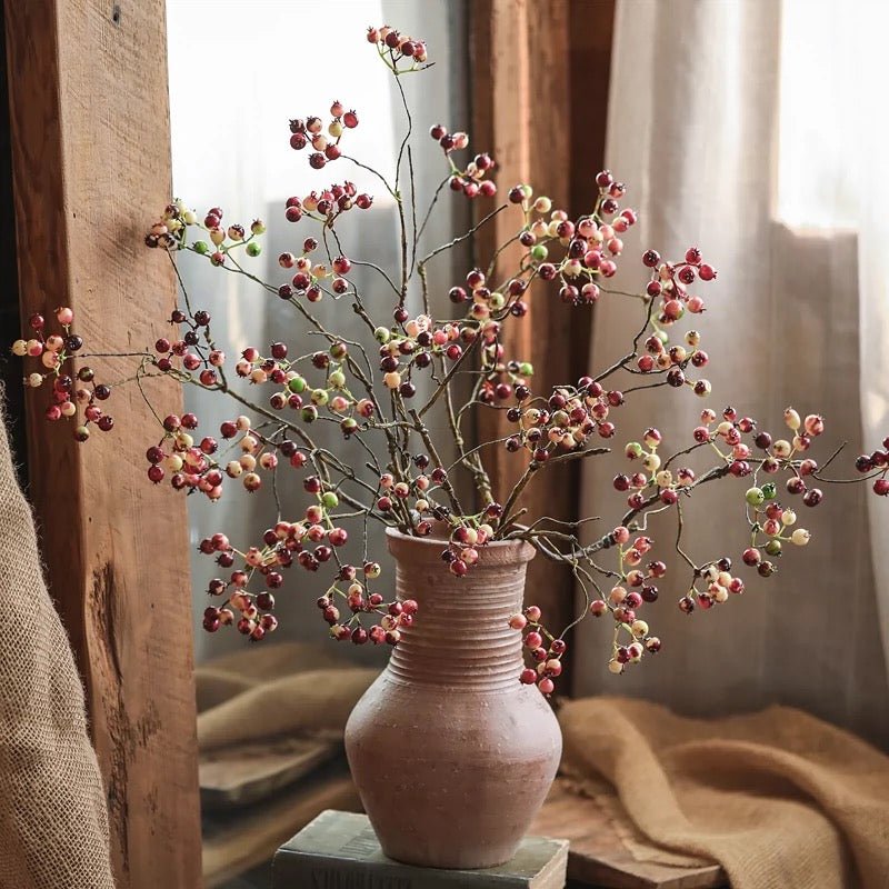 Artificial Mini Berry Stem 30" Tall