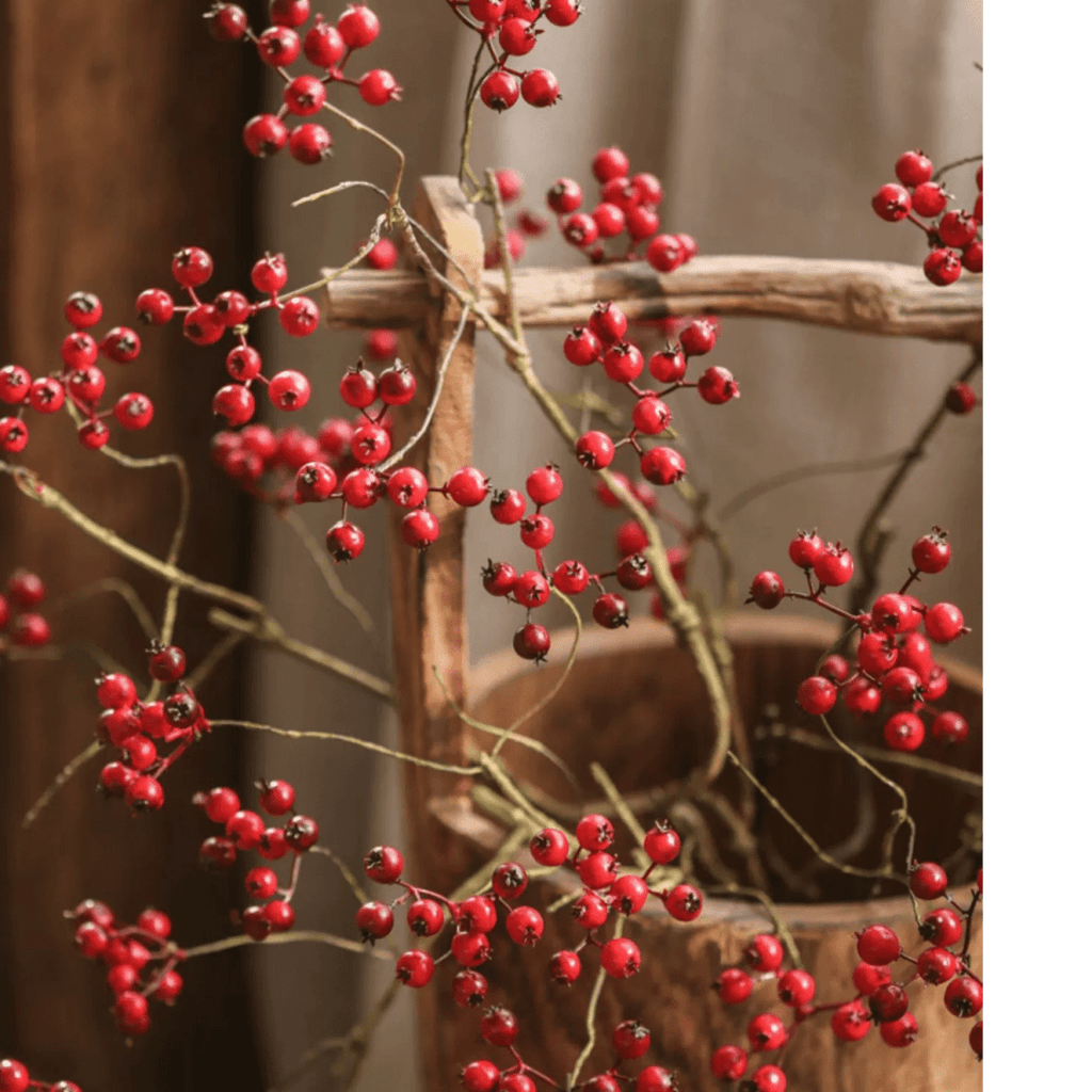 Artificial Mini Berry Stem 30" Tall