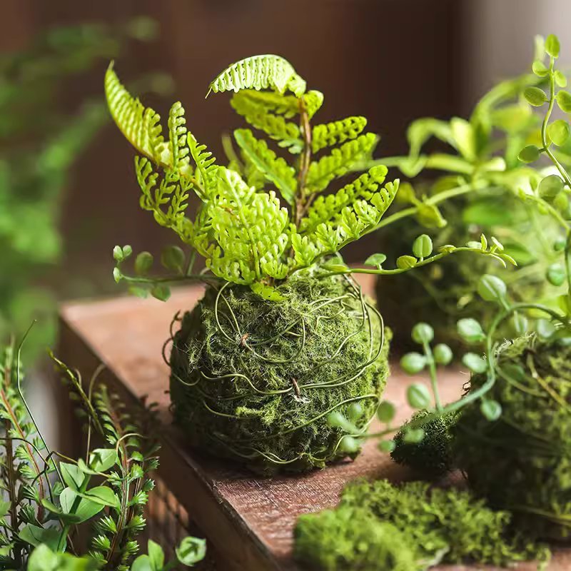 Mossy Meadow Artificial Fern Foam Ball