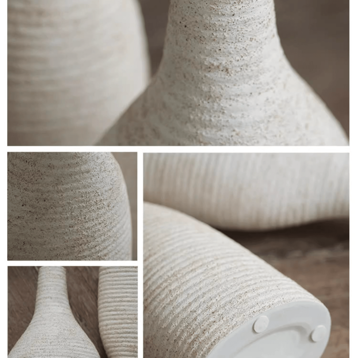 White Narrow-Neck Ceramic Vase