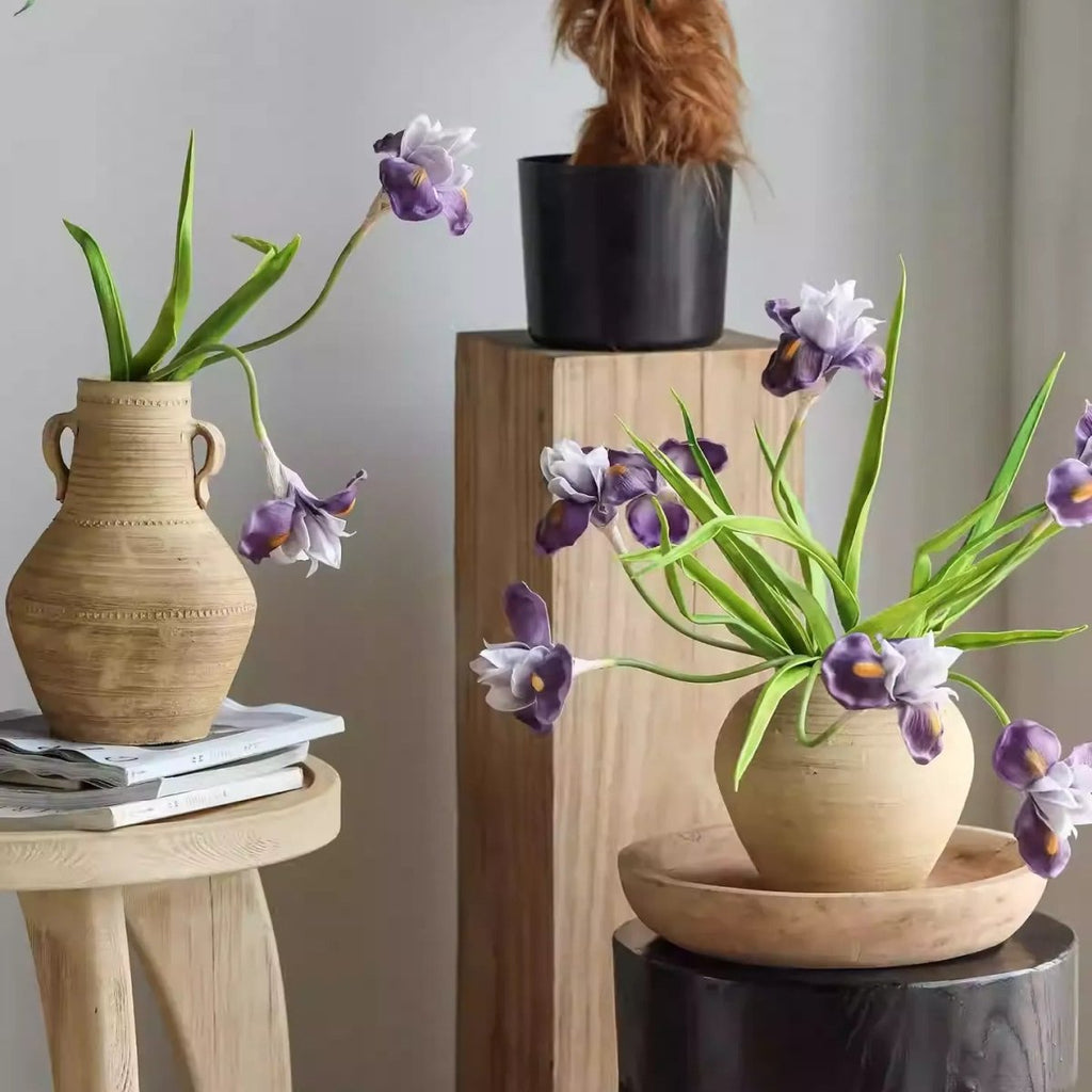 Artificial Purple Iris Stem 22" Tall