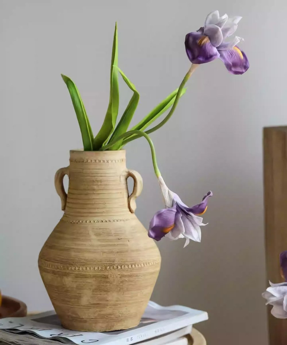 Artificial Purple Iris Stem 22" Tall