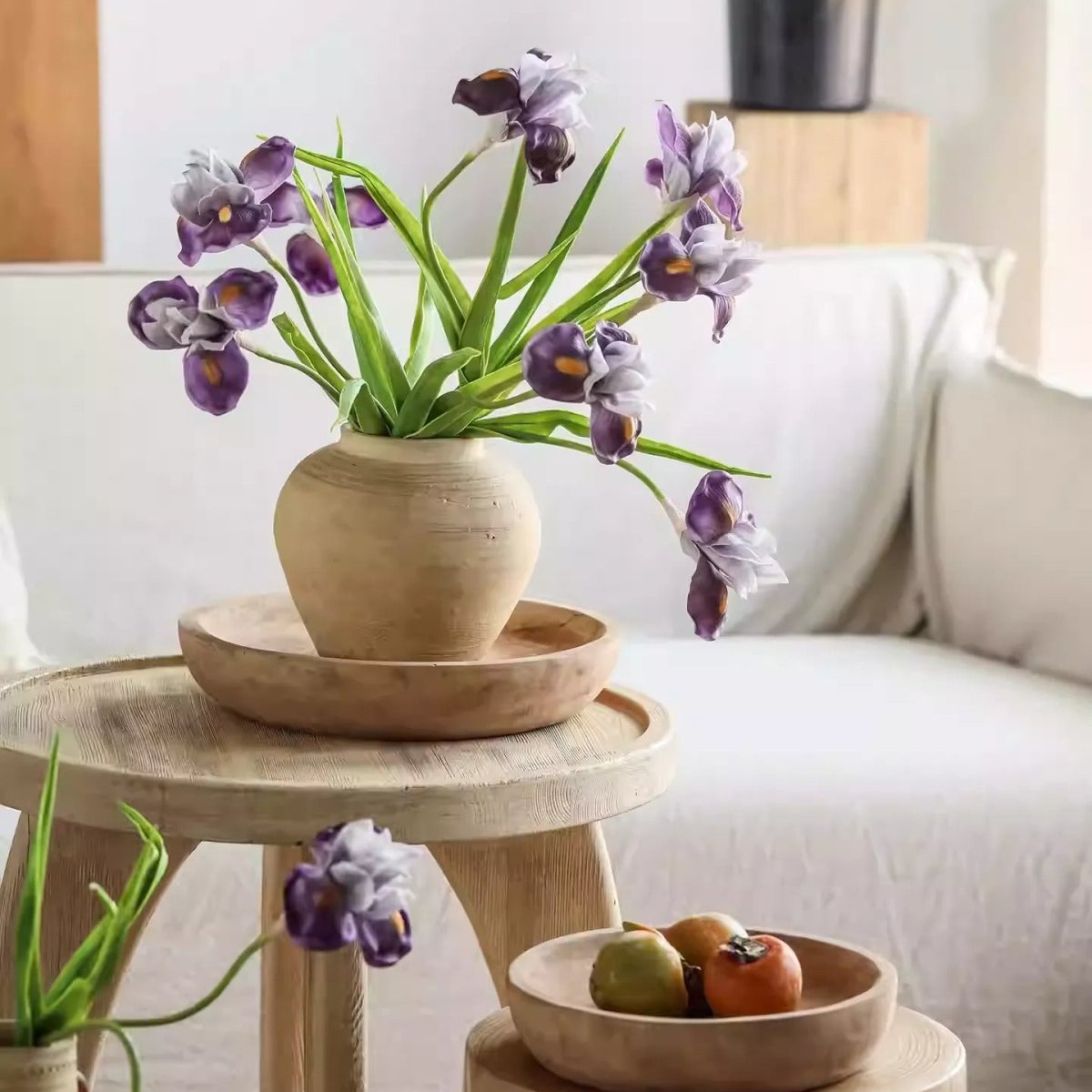 Artificial Purple Iris Stem 22" Tall