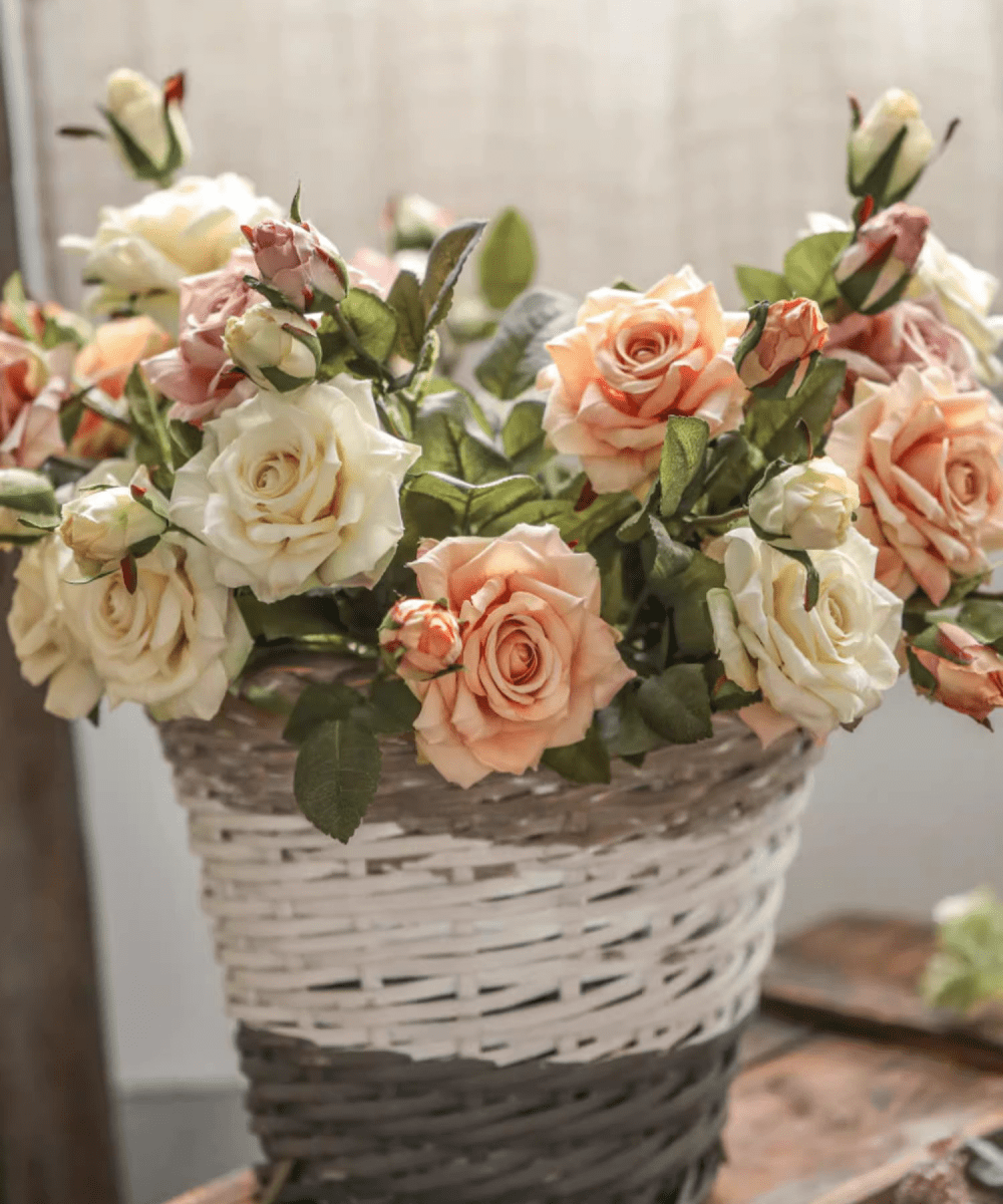 Artificial Rolled Edge American Rose Stem 18" Tall