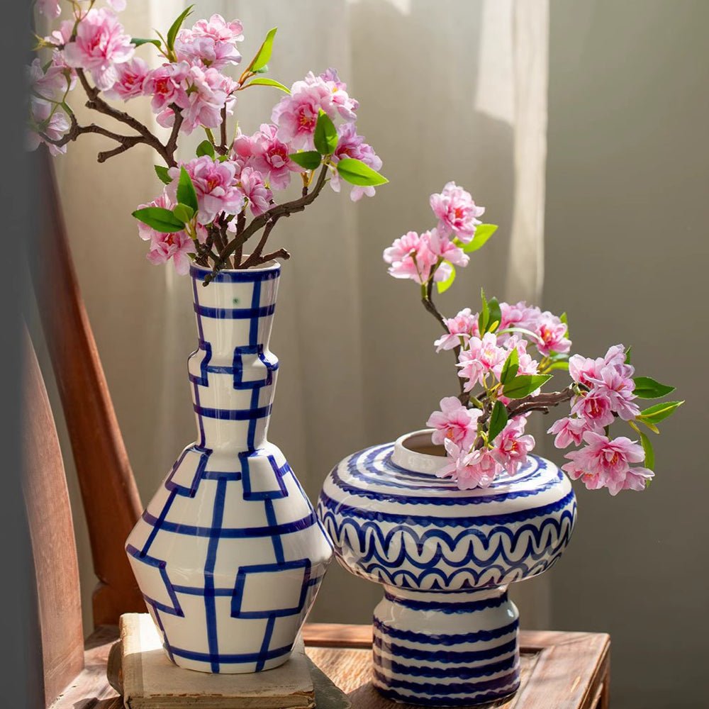 Artificial Small Peach Blossom Flower Stem 16.5" Tall