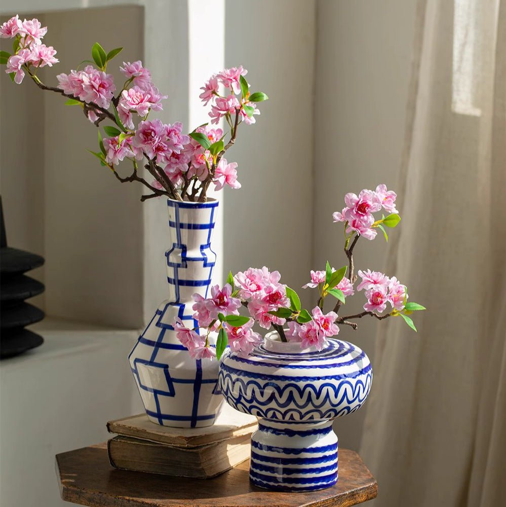 Artificial Small Peach Blossom Flower Stem 16.5" Tall