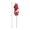 Artificial Single Red Orchid Stem 24" Tall