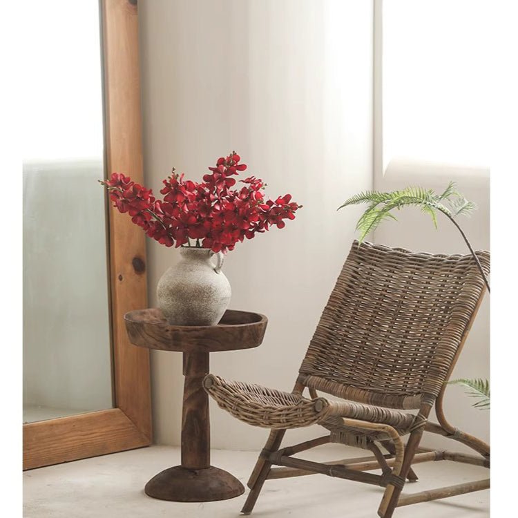 Artificial Single Red Orchid Stem 24" Tall