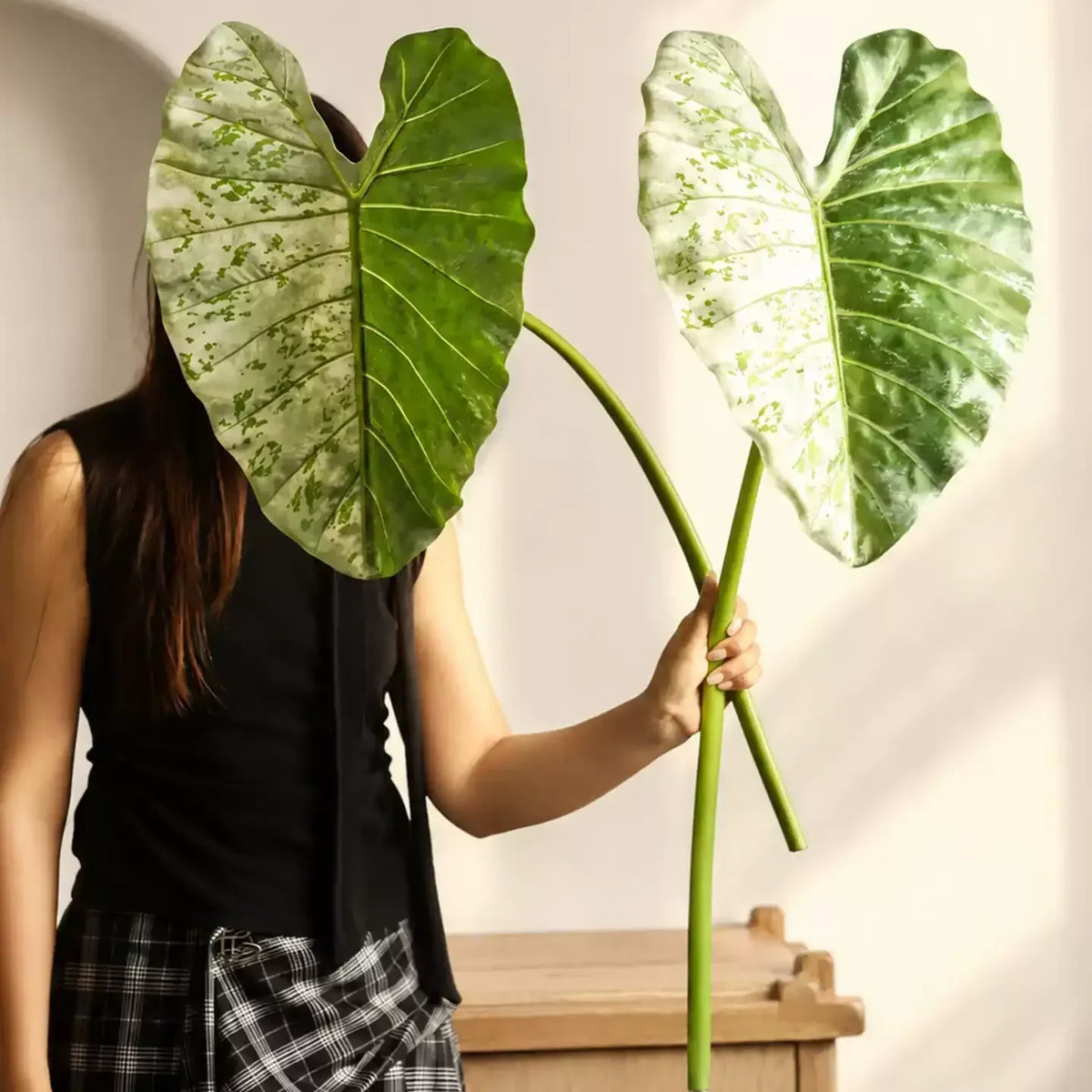 Artificial Statement Elephant Ear Leaf – 34.3"